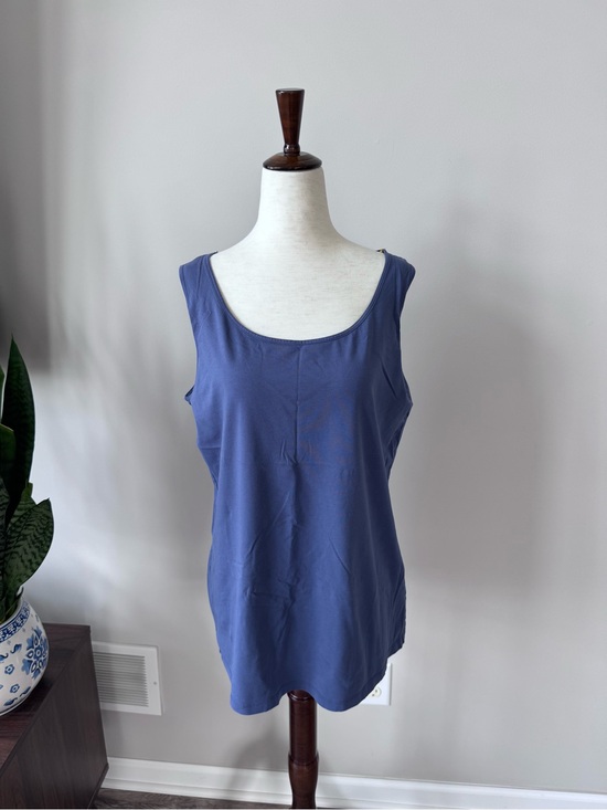 Lafayette 148 New York Tops - Lafayette 148 Classic Base Layer Scoop Neck Tank Top - Blue